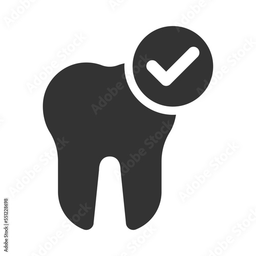 Checked tooth icon
