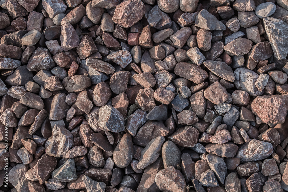 Stones on the railway embankment as a background Stones on the railway embankment as a background