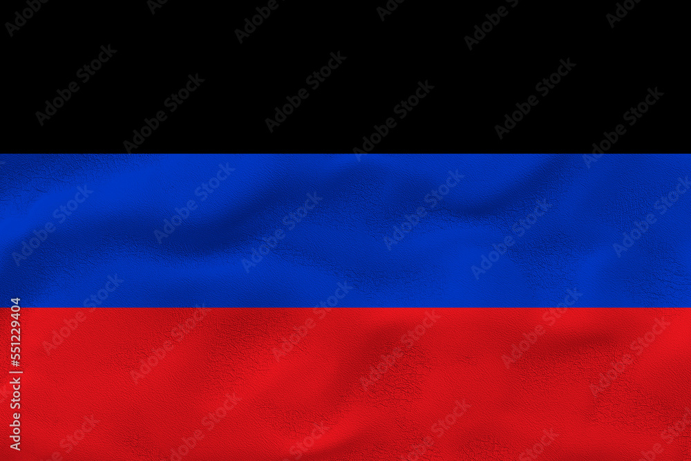 Naklejka premium National flag of Donetsk People's Republic. Background with flag of Donetsk People's Republic.