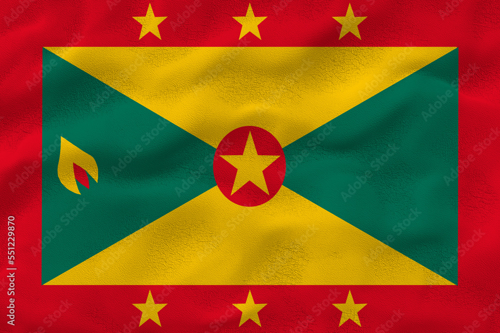 Fototapeta premium National flag of Grenada. Background with flag of Grenada.