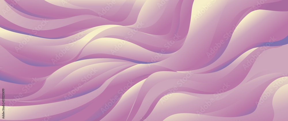 Fototapeta premium Abstract pink pastel colors wavy shape pattern background. Vector illustration