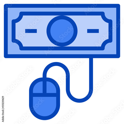 pay per click blue icon