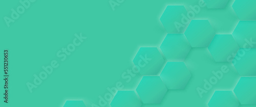 Abstract hexagon pattern texture on green pastel background. Vector illustration