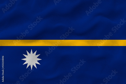 National flag of Nauru. Background with flag of Nauru.