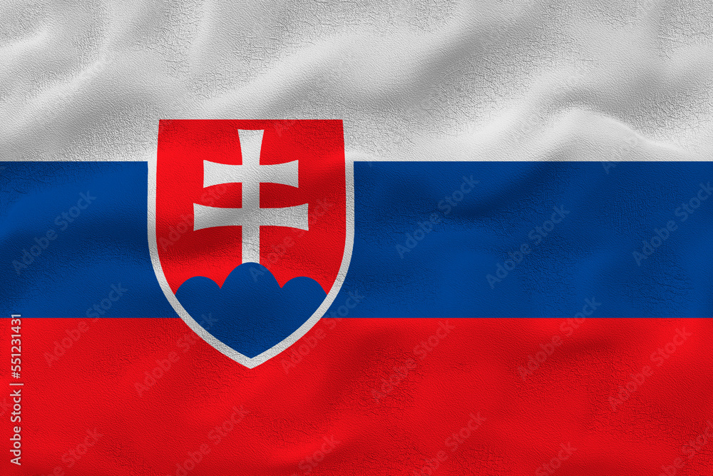 National flag of Slovakia. Background  with flag of Slovakia.