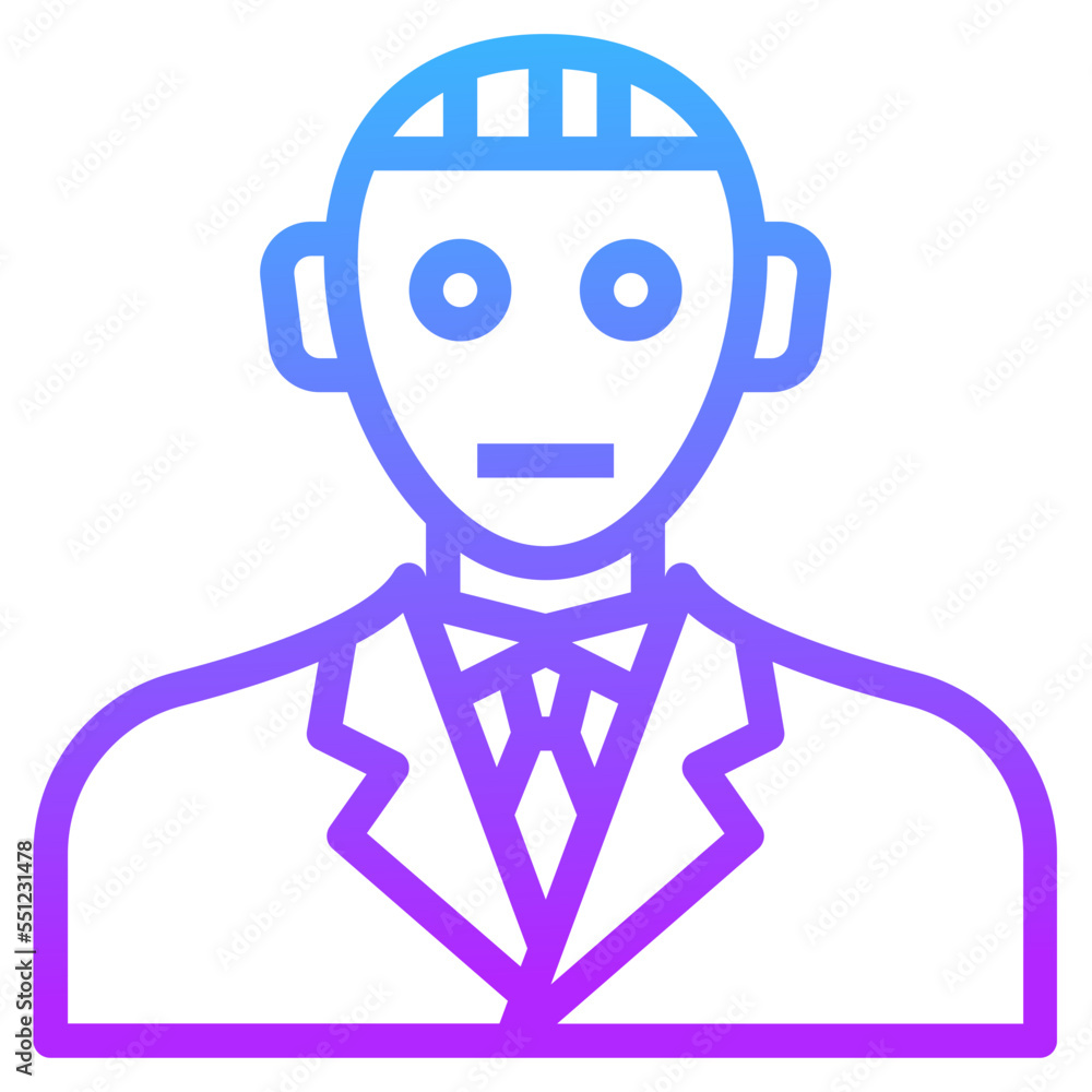 avatar gradient line icon avatar gradient line icon