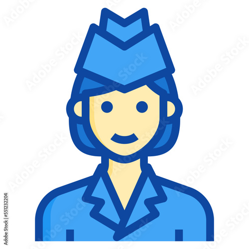 air hostess two tone icon