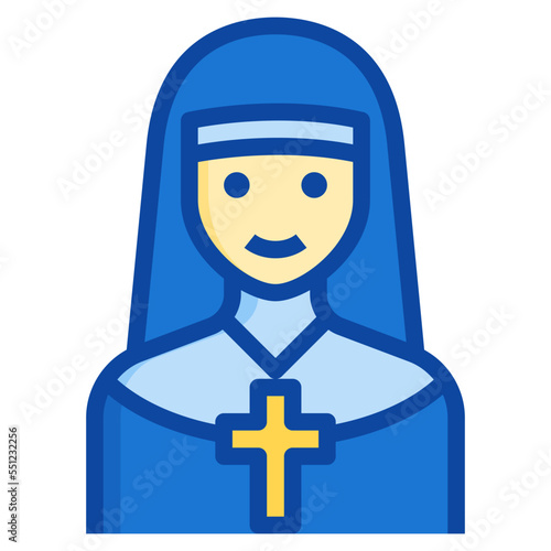 nun two tone icon