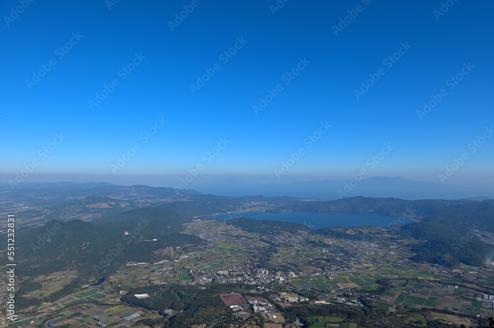 開聞岳登山「9合目と山頂間からの眺望」 開聞岳登山「9合目と山頂間からの眺望」