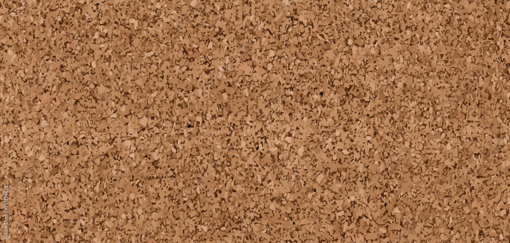 Cork board vector texture. Realistic cork wall pattern. Brown 