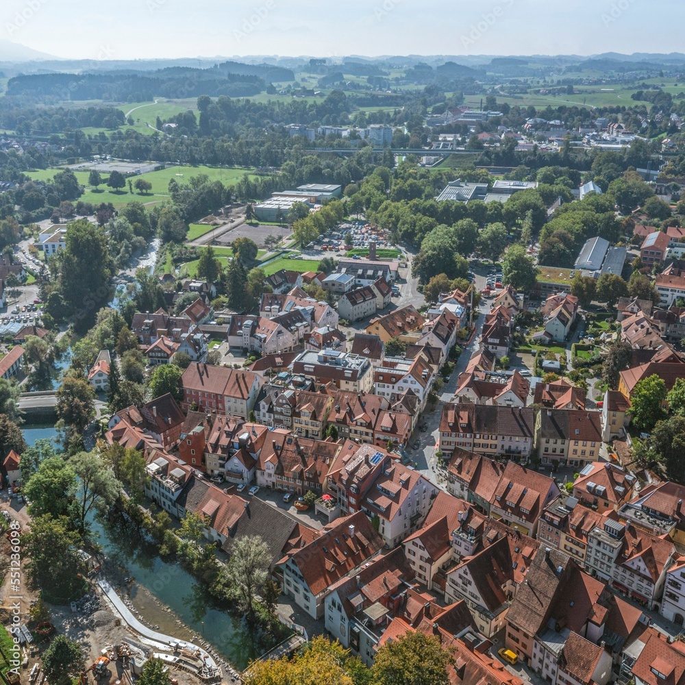 Wangen im Luftbild - Ausblick auf die sehenswerte historische Altstadt ...