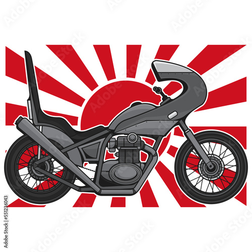 bosozoku motorcycle vector