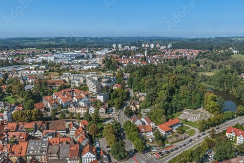 Wangen im Luftbild - Ausblick über die Altstadt auf die nördlichen Stadtteile