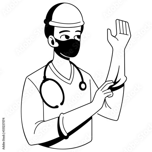 Doctor preparing for surgery