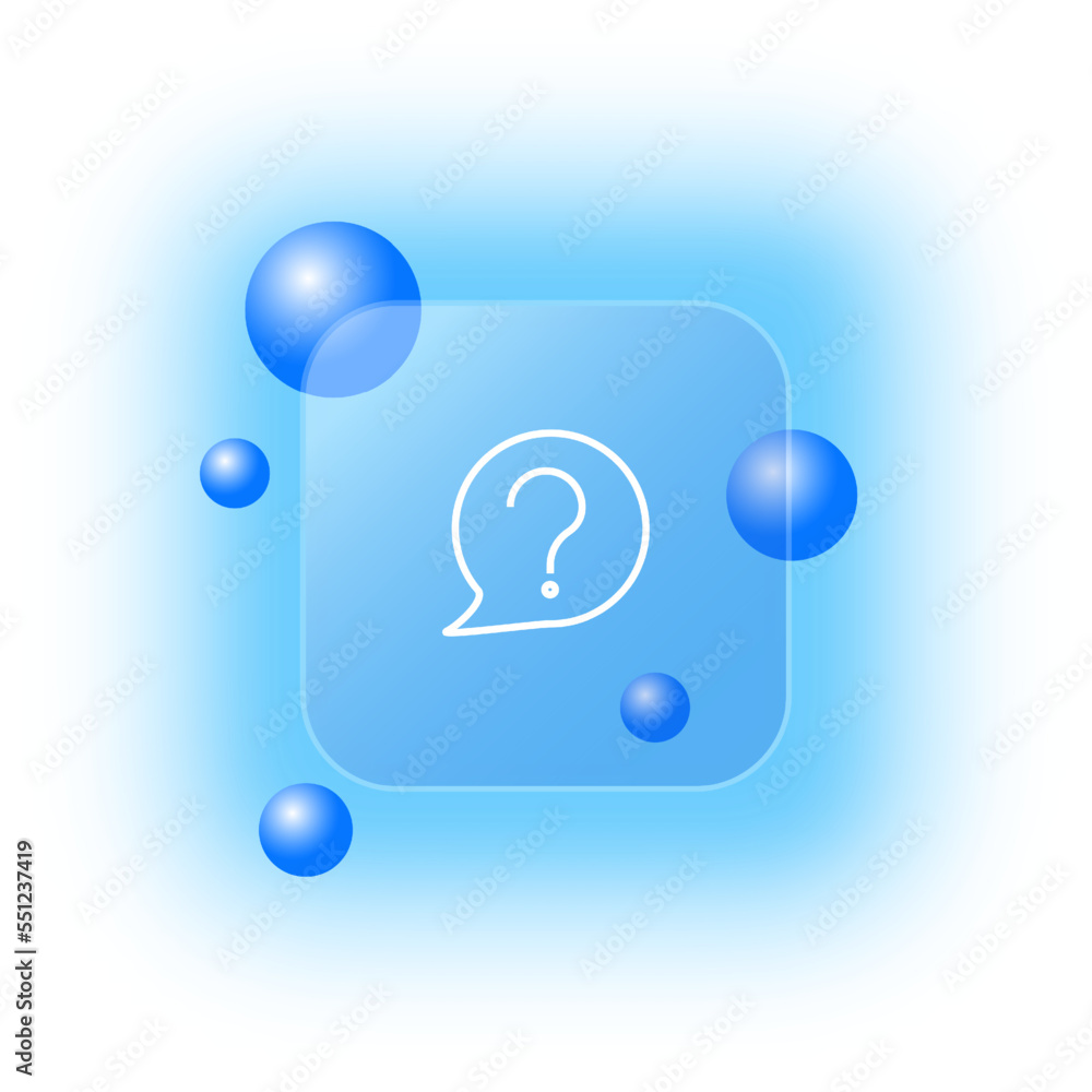 Message icon. Thought, fact, question, circle, people, work, help, difficulty. Message concept. Glassmorphism style. Vector line icon for business Message icon. Thought, fact, question, circle, people, work, help, difficulty. Message concept. Glassmorphism style. Vector line icon for business