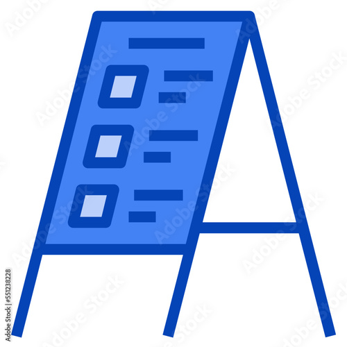 board food truck blue icon