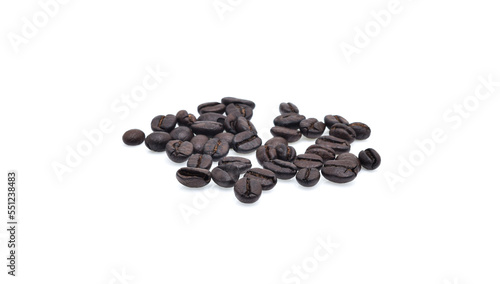  Coffee seed isolated on white background.