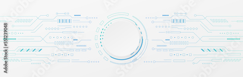 Abstract technology background. Hi tech digital and communication concept. Vector background design with circuit line. Vector illustration.