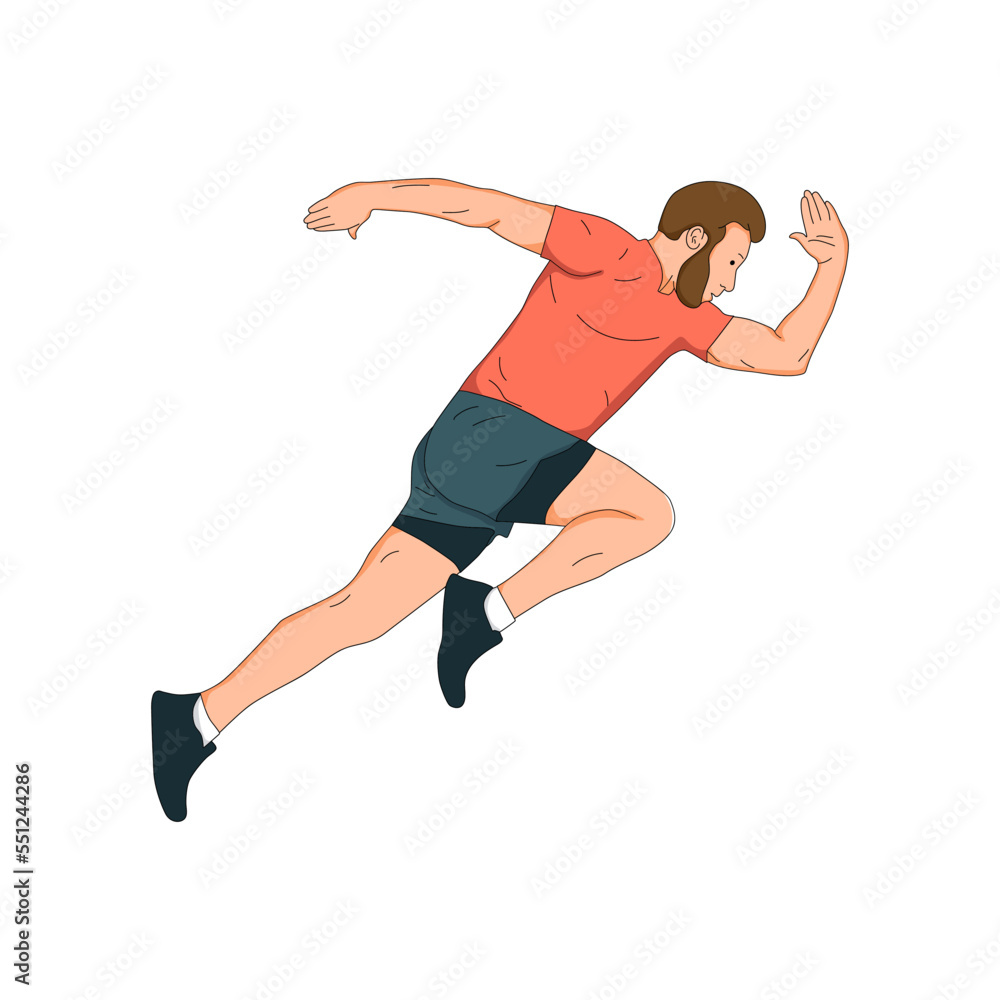 illustration of a running person