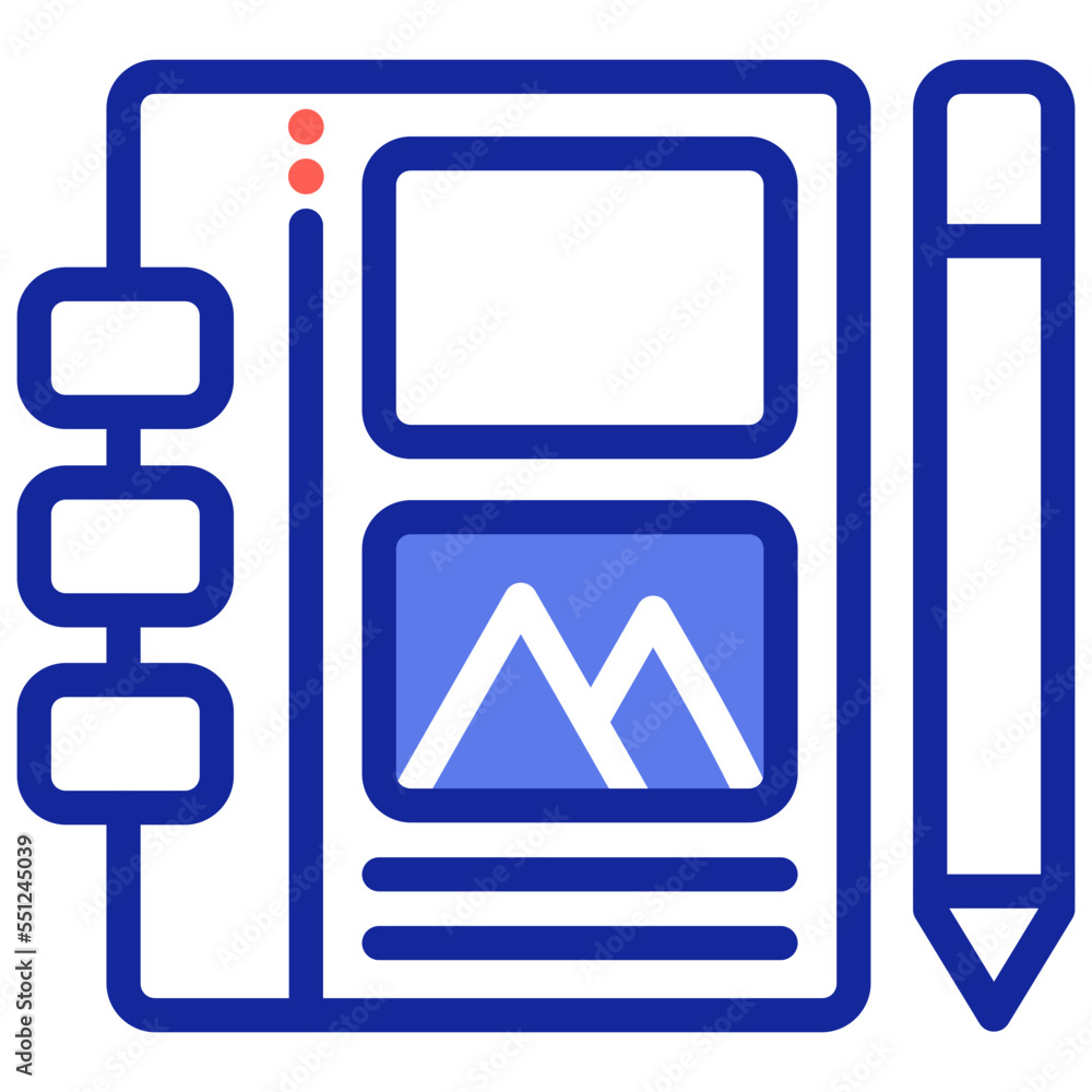 notebook and pencil icon