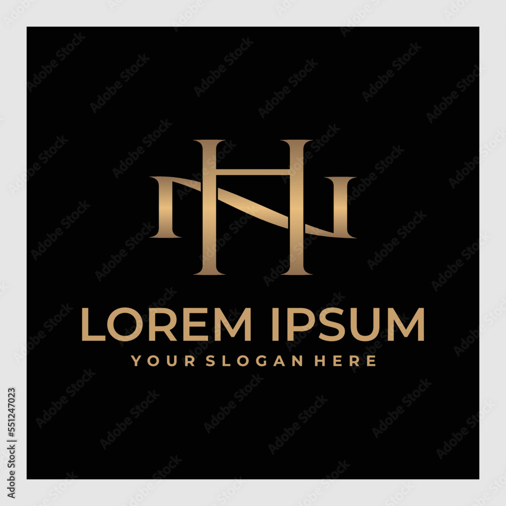 Alphabet letters Initials Monogram logo HN NH H N Alphabet letters Initials Monogram logo HN NH H N