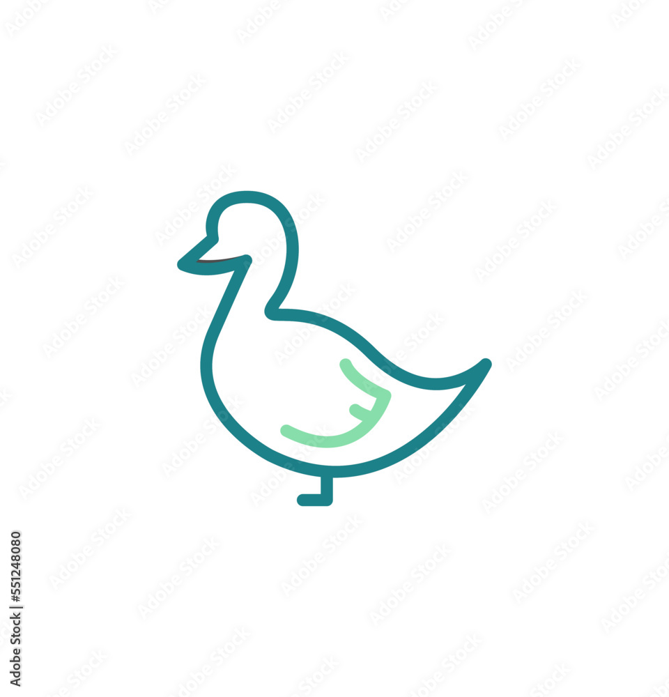 Fototapeta premium duck icon vector illustration logo template for many purpose. Isolated on white background.