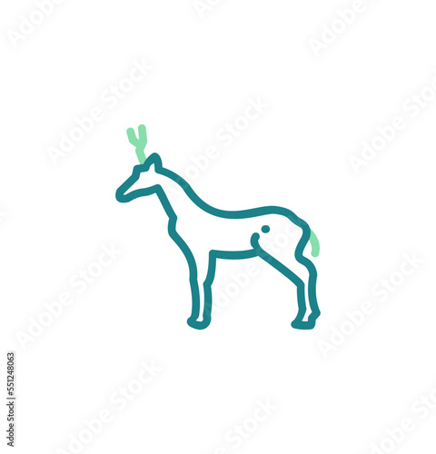 deer icon vector illustration logo template for many purpose. Isolated on white background.