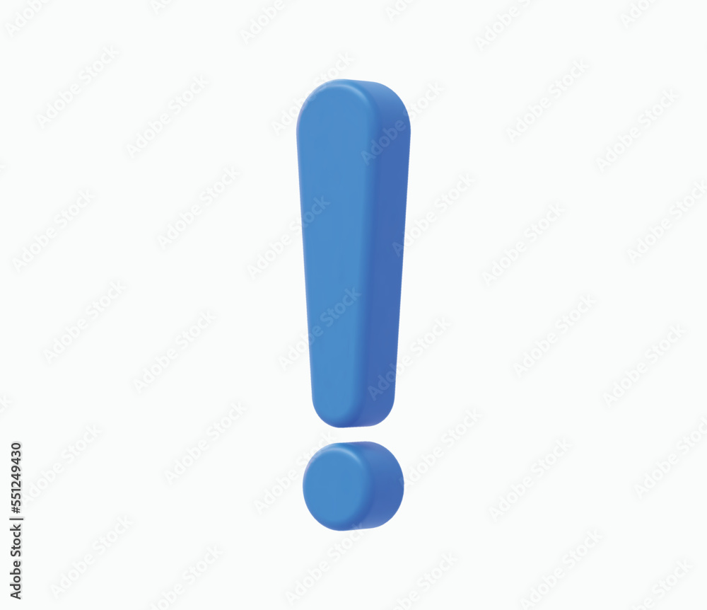 3d Realistic Exclamation mark vector illustration 3d Realistic Exclamation mark vector illustration