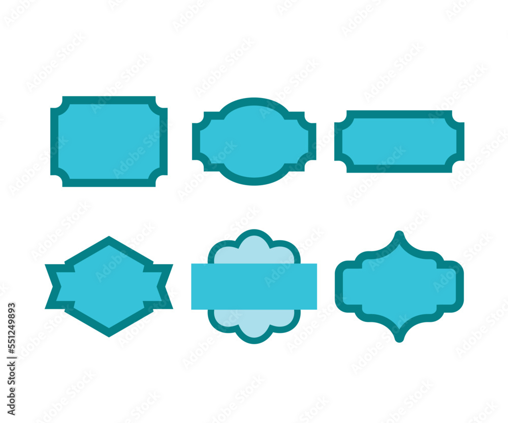 blank label badge vector illustration set blank label badge vector illustration set