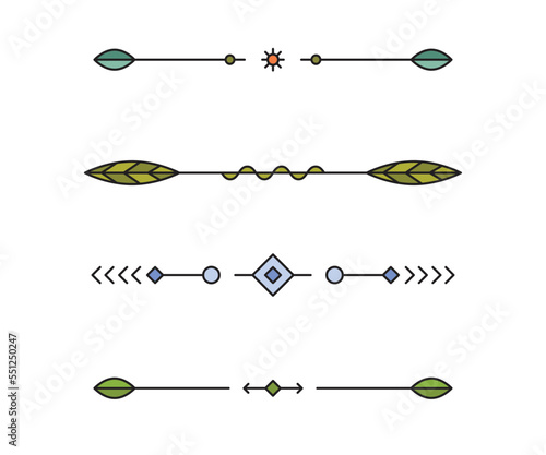 decorative text dividers and separators illustration