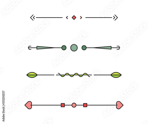 decorative text dividers and separators illustration