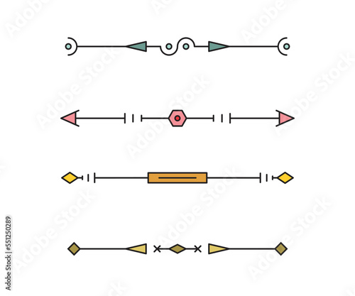 Wallpaper Mural decorative text dividers and separators illustration Torontodigital.ca