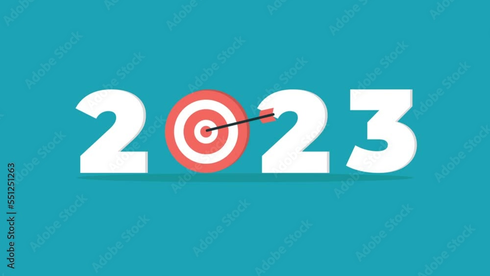 happy new year 2023. hit the target animation.2021 goals. Life target and planning. happy new year 2023. hit the target animation.2021 goals. Life target and planning.
