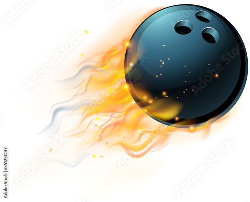 Bowling Ball with Flame or ...