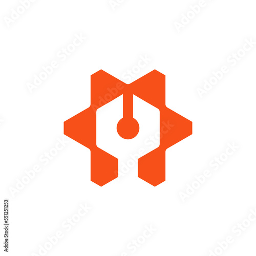automatic gear technology logo design vector sign