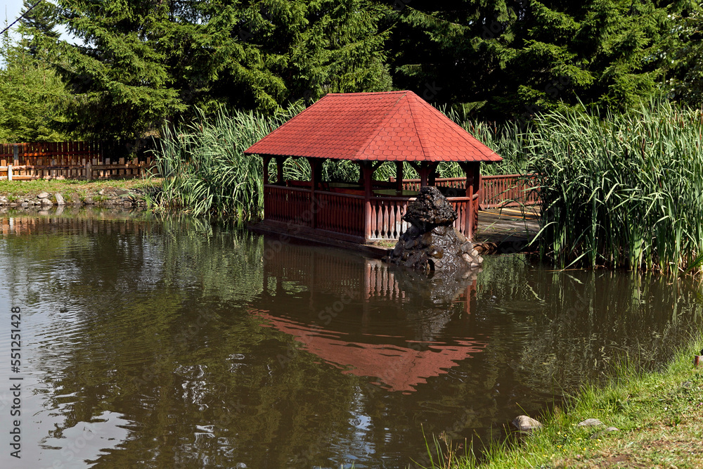 Obraz premium Mountain tourist and accommodation complex in a particularly beautiful and healthy environment.