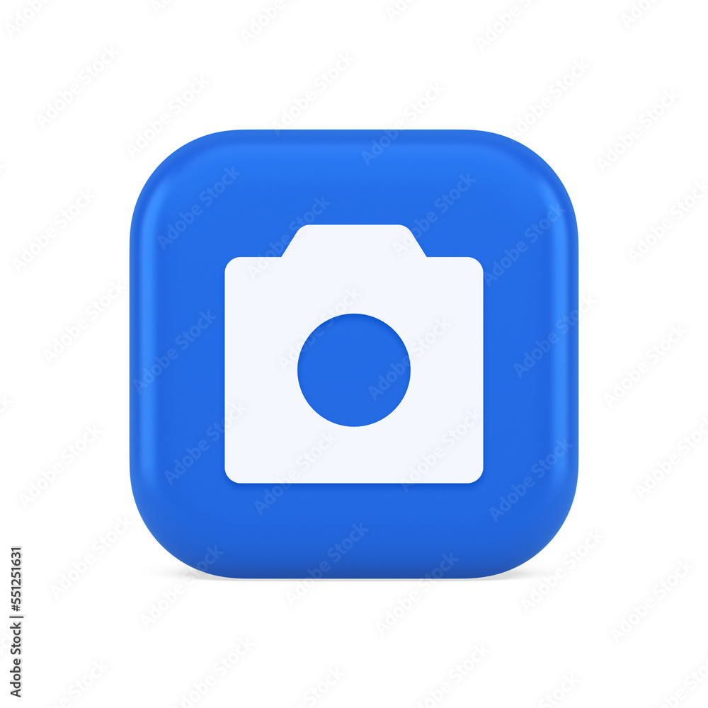 Photo video camera multimedia content creation button optical lens zoom device 3d icon Photo video camera multimedia content creation button optical lens zoom device 3d icon