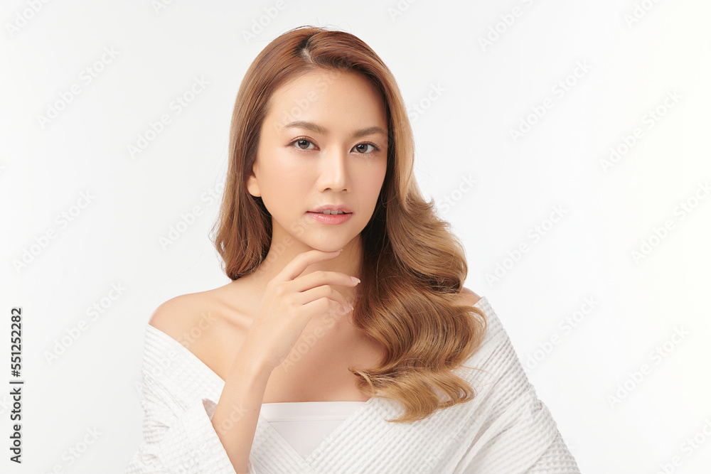 Beautiful young asian woman with clean fresh skin on white background, Face care, Facial treatment, Cosmetology, beauty and spa, Asian women portrait. Beautiful young asian woman with clean fresh skin on white background, Face care, Facial treatment, Cosmetology, beauty and spa, Asian women portrait.