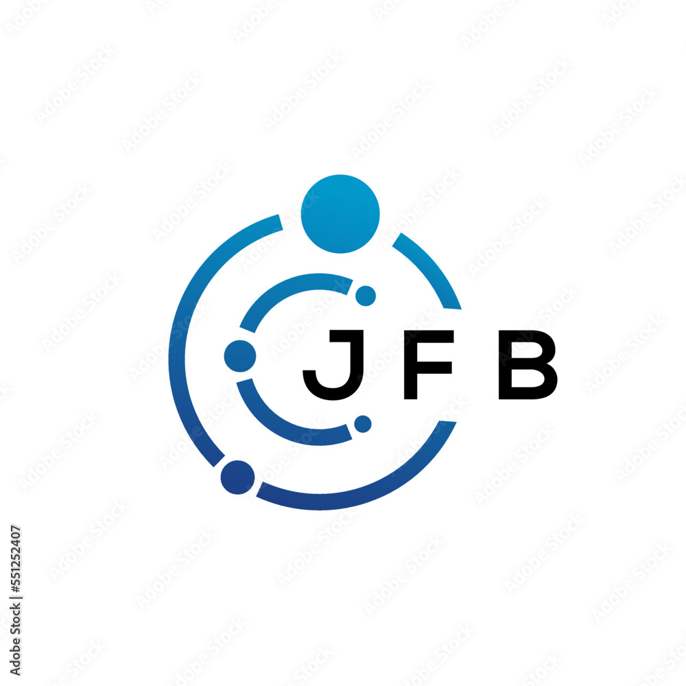 JFB letter technology logo design on white background. JFB creative initials letter IT logo concept. JFB letter design. JFB letter technology logo design on white background. JFB creative initials letter IT logo concept. JFB letter design.