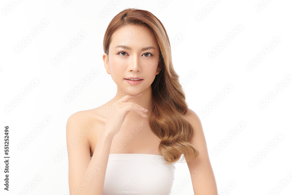 Beautiful young asian woman with clean fresh skin on white background, Face care, Facial treatment, Cosmetology, beauty and spa, Asian women portrait. Beautiful young asian woman with clean fresh skin on white background, Face care, Facial treatment, Cosmetology, beauty and spa, Asian women portrait.