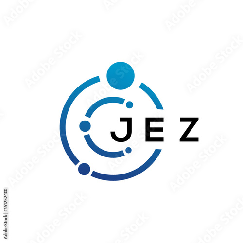 JEZ letter technology logo design on white background. JEZ creative initials letter IT logo concept. JEZ letter design.