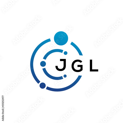 JGL letter technology logo design on white background. JGL creative initials letter IT logo concept. JGL letter design.