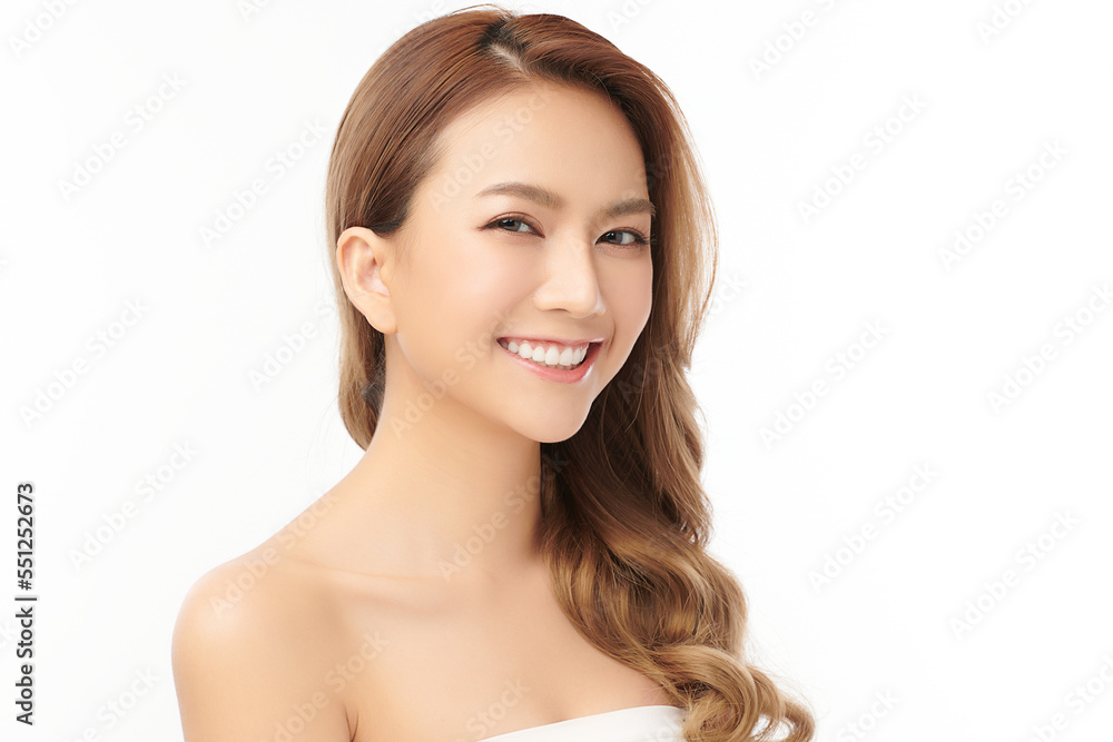 Beautiful young asian woman with clean fresh skin on white background, Face care, Facial treatment, Cosmetology, beauty and spa, Asian women portrait. Beautiful young asian woman with clean fresh skin on white background, Face care, Facial treatment, Cosmetology, beauty and spa, Asian women portrait.