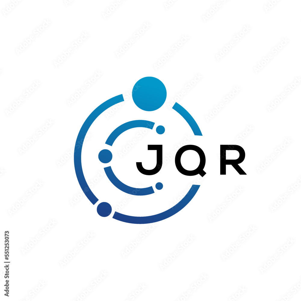 JQR letter technology logo design on white background. JQR creative initials letter IT logo concept. JQR letter design. JQR letter technology logo design on white background. JQR creative initials letter IT logo concept. JQR letter design.