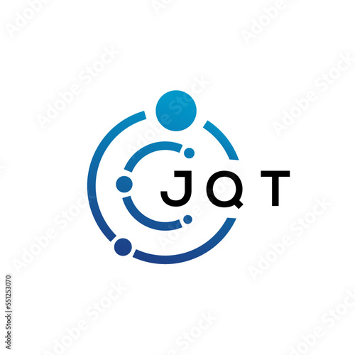 JQT letter technology logo design on white background. JQT creative initials letter IT logo concept. JQT letter design.