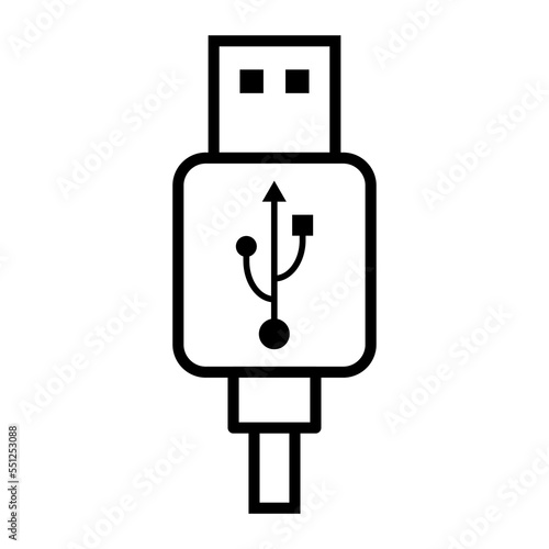 USB plug cable icon technology, connect device sign, electronic portable symbol ,vector illustration media