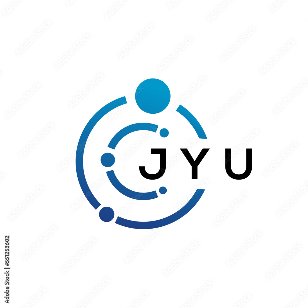 JYU letter technology logo design on white background. JYU creative initials letter IT logo concept. JYU letter design. JYU letter technology logo design on white background. JYU creative initials letter IT logo concept. JYU letter design.