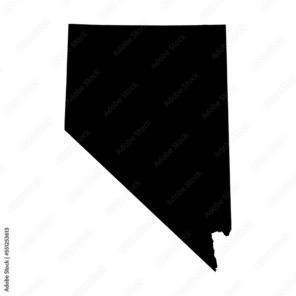 Nevada map shape, united states of america. Flat concept icon symbol vector illustration Nevada map shape, united states of america. Flat concept icon symbol vector illustration