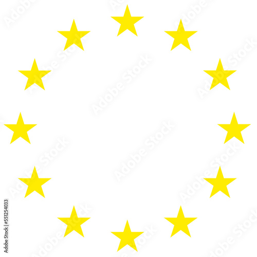EU Golderner Sternkreis freigestellt  Hintergrund transparent
