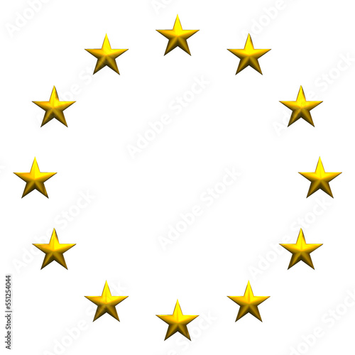 EU Golderner Sternkreis freigestellt Hintergrund transparent